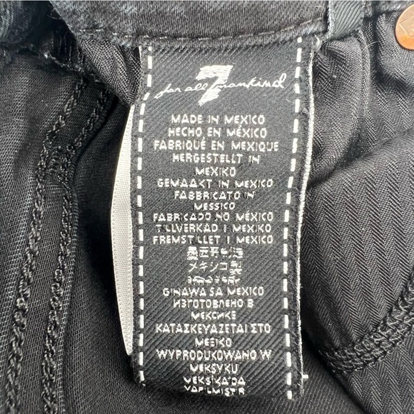 7 For All Mankind Black The High Waist Ankle Skinny Jeans Size 27 Women’s - Picture 7 of 8